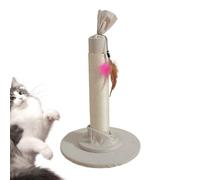 Candy Design Tall Grattoir pour chat d'intérieur | Poteau à gratter de 53 cm avec jouet à plumes suspendu, jouet interactif pour toutes les races