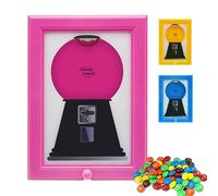 Candy Dispenser Picture Frame, Rare Vintage The Handy Candy Frame - Hanging Candy Machine Art, For Candies, Nuts, Hang on Wall (Pink)