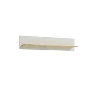 CANDY Etagère murale 140x27 en bois design moderne épuré Blanc cassé Blanc cassé