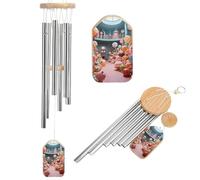 Candy Factory Carillon éolien pour extérieur - Grand carillon à vent pour décoration de jardin avec son mélodieux pour maman, papa, grand-mère, maison, jardin, terrasse