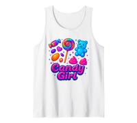 Candy Girl Bonbons Sucette Barbe À Papa Shirt Débardeur