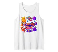 Candy Girl Bonbons Sucette Barbe À Papa Shirt Débardeur