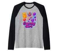 Candy Girl Bonbons Sucette Barbe À Papa Shirt Manche Raglan