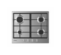 Candy Idea CHG6BRX Plaque de cuisson à gaz encastrable 4 brûleurs en acier inoxydable