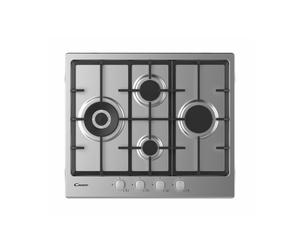 Candy Idea CHG6D4WX Table de cuisson à gaz encastrable 4 brûleurs en acier inoxydable