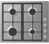 Candy Idea CHG6LX Table de cuisson à gaz encastrable, 4 brûleurs, inox