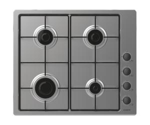 Candy Idea CHW6LBX Acier inoxydable Intégré 56 cm Gaz 4 zones