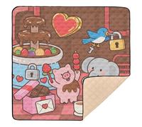 Candy Industry Joli tapis de jeu pliable pour bébé pour le sol, tapis de jeu portable pour bébés, enfants, tout-petits, nourrissons, 127 x 127 cm