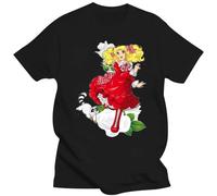 Candy Klin T Shirt Candy Raccoon Manga Red Rose Old Blonde Shoujo Fashion t-Shirt Men Cotton Teeshirt Black M