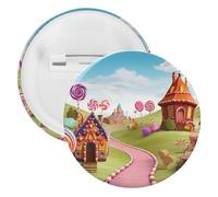 Candy Land Badge rond en métal, broche légère pour sac à dos, épingles à boutons tendance pour chemises, vestes, châle, manteau, unisexe, 20PCS, Fer blanc, épingles rondes en métal