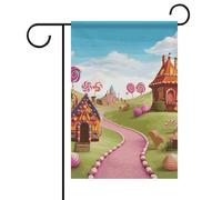 Candy Land Drapeau de jardin d'été double face 30,5 x 45,7 cm Drapeaux de jardin printemps soleil drapeaux de jardin saisonnier bienvenue drapeau extérieur décoration