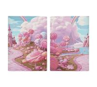 Candy Land - Étui de passeport imprimé pour passeport de voyage, housse de protection pour cartes de passeport - Étui portefeuille en cuir avec blocage RFID pour homme et femme, motif pays des