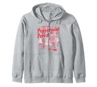 Candy Land Greetings from The Peppermint Forest Retro Poster Sweat à Capuche