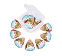 Candy Land Lot de 12 médiators avec étui de rangement pour guitare acoustique électrique basse 0,46 mm, 0,71 mm, 0,96 mm, fins, moyens et lourds pour débutants et musiciens