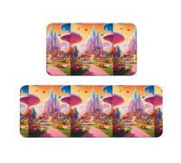 Candy Land Lot de 2 tapis de cuisine antidérapants pour cuisine, sol, bureau