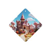 candy land Lot de 4 désodorisants de voiture durables pour homme et femme - Tablettes d'aromathérapie à suspendre - Carte parfumée - Pendentif de rétroviseur