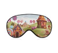 Candy Land Masque de sommeil anti-lumière confortable et doux avec bande élastique, convient aux hommes et aux femmes, convient pour les voyages et le sommeil