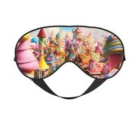 Candy Land Masque de sommeil confortable et réglable avec imprimé soie pour les yeux