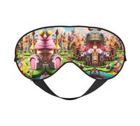 Candy Land Masque pour les yeux double face, occultant pour dormir, masque de sommeil confortable pour toutes les occasions