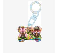 Candy Land Plaque d'identification double face en forme d'os pour chien