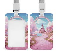 Candy Land Porte-badge vertical avec lanière détachable et robuste pour badge de travail pour infirmière, officier, enseignant, personnel de sécurité