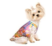 Candy Land T-shirt sans manches avec imprimé chiens et chats Débardeur tendance pour fête, promenade et vacances