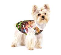 Candy Land T-shirt sans manches en coton pour chien Imprimé léger