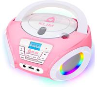 Candy Lecteur Cd Enfant - Nouveauté - Radio Fm - Piles Incluses - Lecteur Cd Radio Rose Mignon Avec Haut-Parleurs - Le Cadeau Parfait Pour Les Enfants Et Les Tout-Petits - Rose