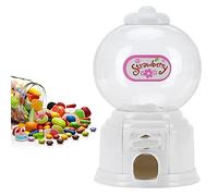 Candy Machine Dispenser, Machine à Gommes en Plastique Boites D'argent Machine de Bonbons en Plastique Mini Machine à Bonbons Boite de Stockage Mini Money Deposit Box pour Garçons Filles (Blanc)