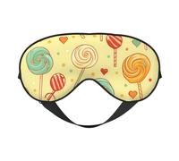 Candy Masque de sommeil pour homme et femme - Masque pour les yeux double face avec sangle réglable, doux et soyeux, bloque la lumière et respirant, pour voyage, sieste, travail de nuit, yoga