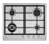 Candy Plaque de cuisson Moderna CHG6BF4WTX – Intégrée 60 cm – Acier inoxydable – Gaz 4 zones