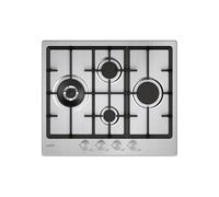 Candy Moderna CHG6D4WTX Cuisinière à gaz encastrable en acier inoxydable de 59,5 cm à 4 brûleurs