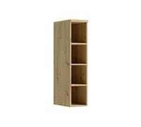 CANDY Petite bibliothèque 4 cases 25x103 cm en bois design moderne épuré Blanc cassé