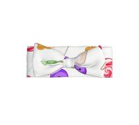 Candy Rain Bandeau pour bébé avec nœud doux et extensible 0-6 mois | Doux pour les peaux sensibles. Design mignon. Parfait pour les nouvelles mamans.