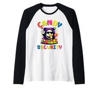 Candy Security Funny DJ Ghost Halloween Costume Manche Raglan