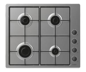 Candy Smart CHW6LBX/4U Acier inoxydable Intégré 60 cm Gaz 4 zone(s)