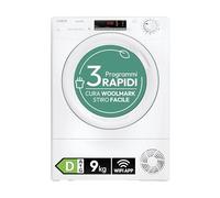 Candy Smart Pro CRO EH9N2TE-S Sèche Linge 9 kg Pompe à Chaleur Panneau Smart Touch Wifi App HON, 14 Cycles, 3 Séchage Rapide, Laine Certifiée, Snap & Séchage, Départ différé 24 heures, 64 dB