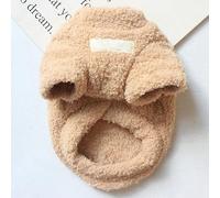 Candy Solid Cat Sweaters, Double Layer Fleece Dog Sweater, Soft and Warm Puppy Coat with Leash Ring(Brown,Small)