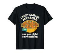 Candy Station Manager, Un pour Halloween, Maman et Papa T-Shirt Graphique avec Valeur