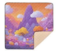 Candy - Tapis de gymnastique et d'activités pour bébé rempli de terre d'Halloween, doux et épais, résistant à l'eau, tapis d'activités pour nouveau-nés, bébés, nourrissons, tout-petits, 127 x 127 cm