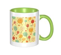 Candy Tasse à café en céramique bicolore 330 ml - Tasse à thé classique, tasse cadeau, passe au micro-ondes, au bureau et à la maison