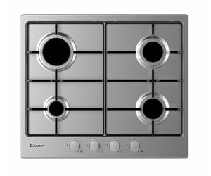 Candy Timeless CHW6BRX Acier inoxydable Intégré (placement) Gaz 4 zone(s)