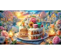 Candy-Topped-Dessert-with-Coffee 1000 pièces Jeu Stimulant Papier recyclé Puzzle pour Adultes Décoration Murale et Cadeaux Jeu éducatif détente 38x52/1000 pièces