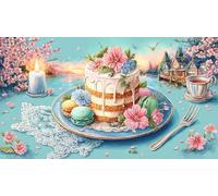 Candy-Topped-Dessert-with-Coffee 1000 pièces Puzzle Papier recyclé Défi de Jeu éducatif Jeu Familial Amusant & Stimulant Idée Cadeau Parfaite pour Femmes et Hommes 38x52/1000 pièces