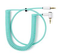 Candycord OP-1/OP-Z Câble audio spécial par myVolts Mini jack droit vers mini jack coudé, bouclé 65 cm à 90 cm, vert menthe