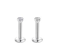 Candyfancy 1.2MM CZ 16G Piercing Nez Labret Tragus Acier Chirurgical Stud Oreilles Cartilage Helix Levre Lip Boucle d Oreille Helic Strass Zirconium Pierre 2-4MM pour Cadeau de Noel, Zircone cubique,