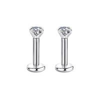 Candyfancy 1.2MM CZ 16G Piercing Nez Labret Tragus Acier Chirurgical Stud Oreilles Cartilage Helix Levre Lip Boucle d Oreille Helic Strass Zirconium Pierre 3MM pour Cadeau de Noel