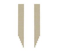 Candyfancy Boucles d'oreilles pendantes bohème avec strass CZ cristal longue frange, boucles d'oreilles chandelier en argent, boucles d'oreilles vintage à tige boucles d'oreilles à tige bijoux de