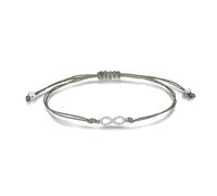 Candyfancy Bracelet pour femme en argent - Bracelet porte-bonheur infini pour femmes et filles - Bracelet d'amitié porte-bonheur pour femme, Acier inoxydable, No Gemstone