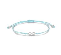 Candyfancy Bracelet pour femme en argent - Bracelet porte-bonheur infini pour femmes et filles - Bracelet d'amitié porte-bonheur pour femme, Acier inoxydable, No Gemstone